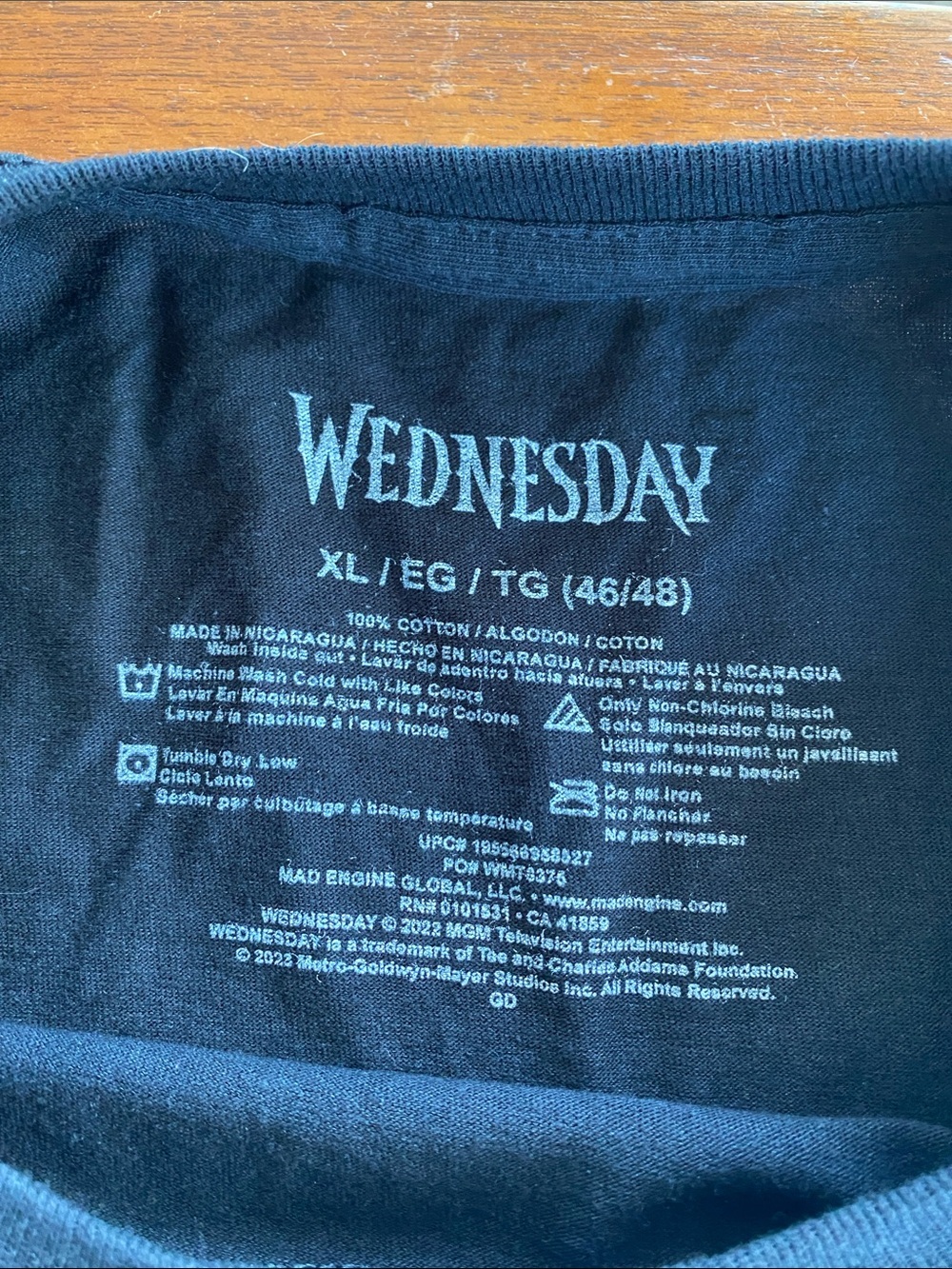“Wednesday” Graphic Tee - Solitude Suits Me (Black) - Picture 3 of 5